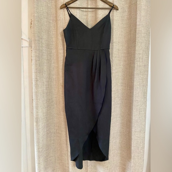 CMZ2005 Dresses & Skirts - Black Sleeveless Cocktail Wedding Guest Dress with Slit Size Small
